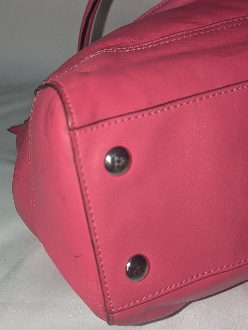 Coach Pink Leather Satchel with Double Top Handles. F 19728 - Picture 15 of 16